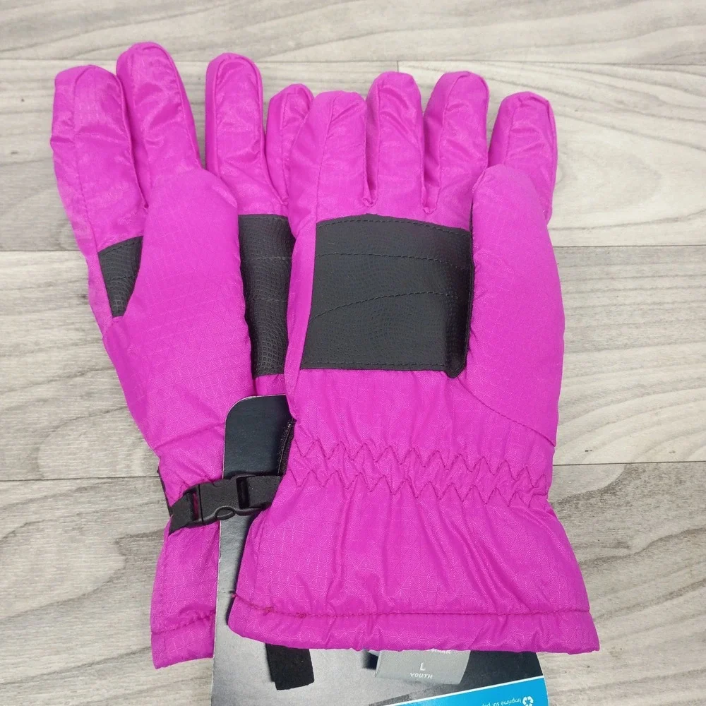 NWT COLUMBIA YOUTH Large Omni-Shield Pink Snoward Snow Glove Kids Water Resist